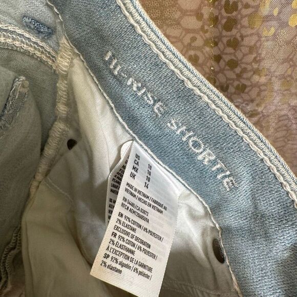 American Eagle High Rise Shortie Light Wash Lace Pocket Stretch Shorts 10 NWT - Picture 4 of 11